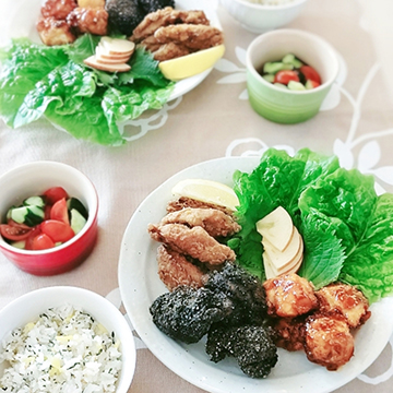 赤黒黄の3色から揚げを作ろう!