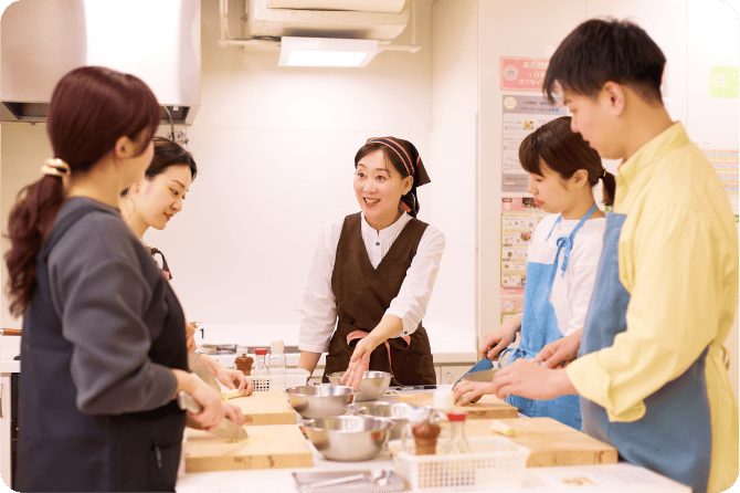 料理教室の風景