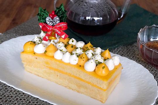パティシエに習うクリスマスケーキ レモンのオペラ