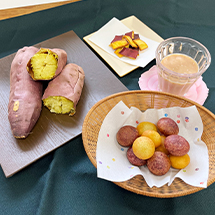 おいしい焼き芋とQQボール（さつまいものドーナツ）