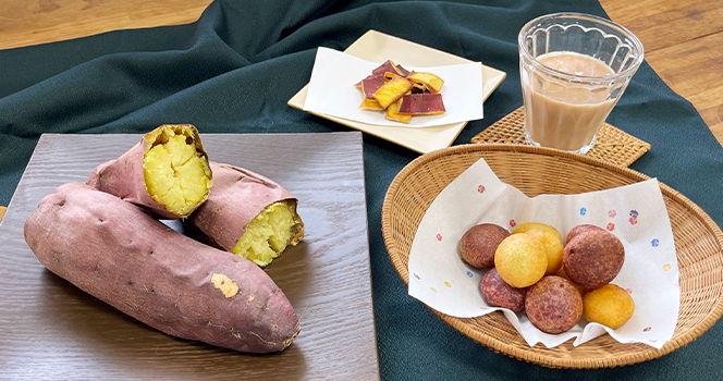 おいしい焼き芋とQQボール(さつまいものドーナツ)