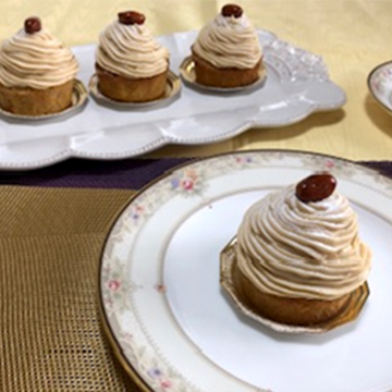 千葉県産のピーナッツを使った、ピーナッツモンブラン