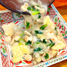 [上方中華  <ruby>新瓊<rt>シンタニ</rt></ruby> ]新谷亮人シェフに習う中国料理「海鮮おこげ、人気の海老マヨ＆窯焼き風広東チャーシュー」