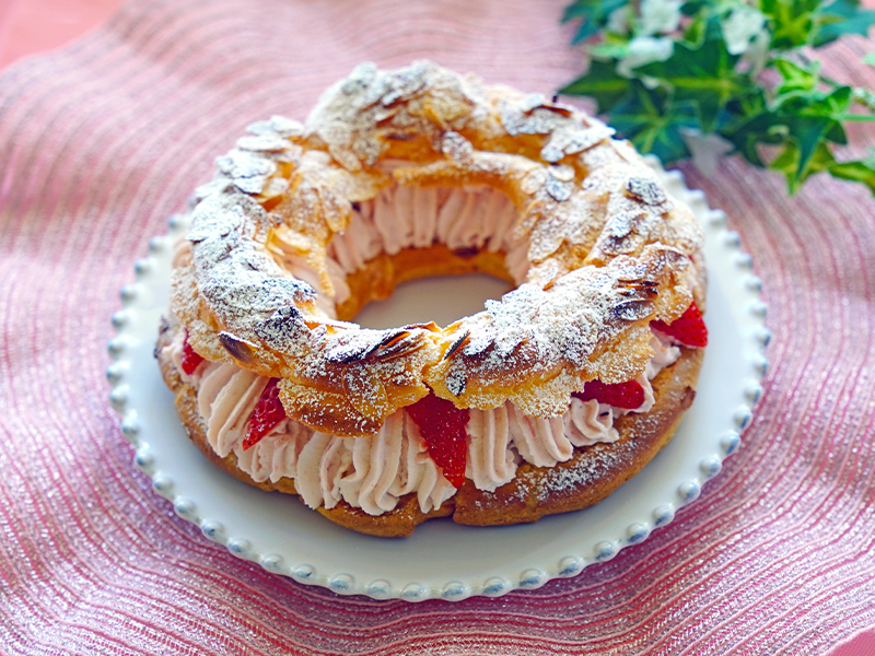 苺たっぷり♡パリブレスト