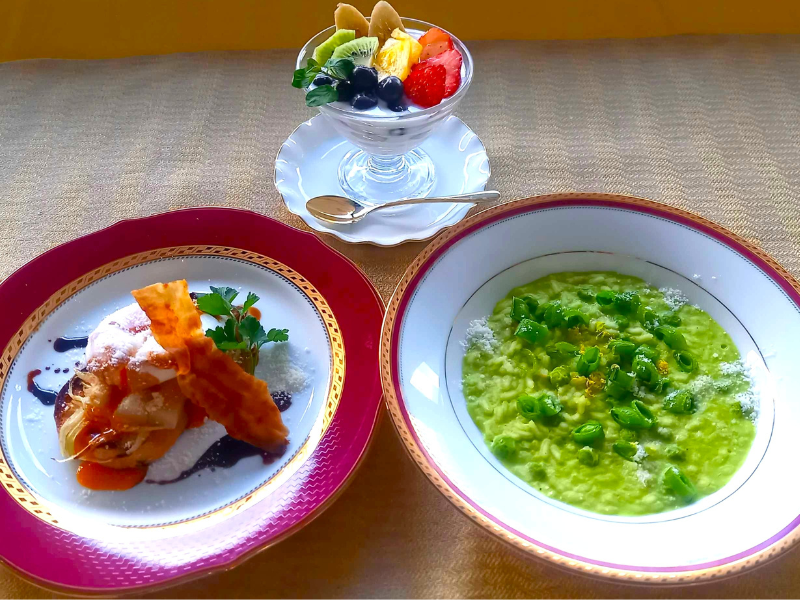 【3月開催】[リストランテ アルポンテ]原宏治シェフのイタリアン 「ゆでたホワイトアスパラガスとポーチドエッグ　バルサミコ酢ソース」