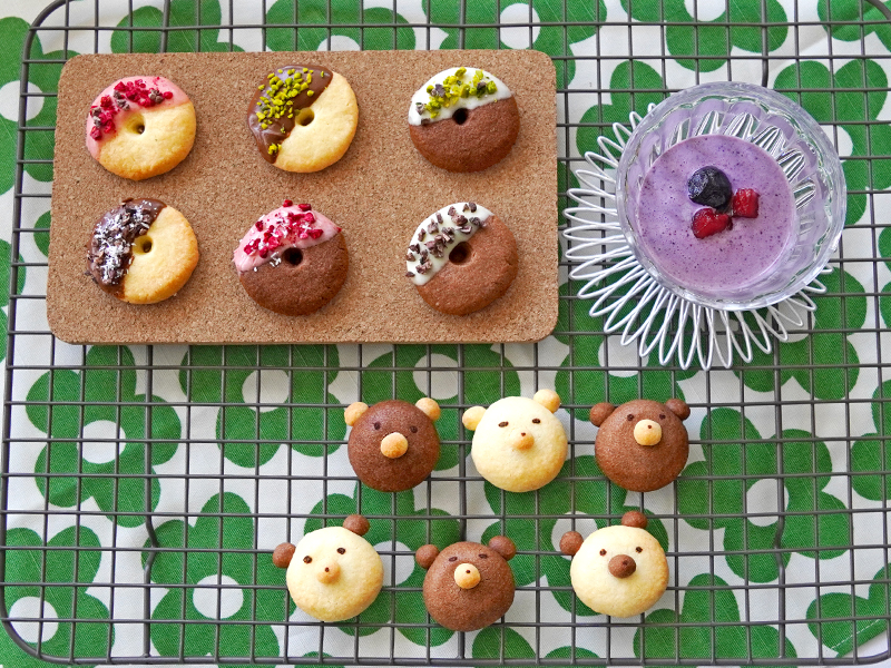 ドーナツとくま！かわいいクッキーを作ろう