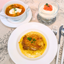 【5月開催】[レストラン ラタトゥイユ]恩田健司シェフに習う「若鶏のソテー  カレークリームソース」「ミネストローネ」「ヨーグルトのムース」