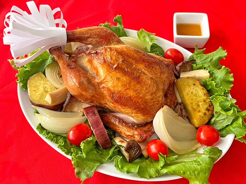 国産丸どりのローストチキンでクリスマス!