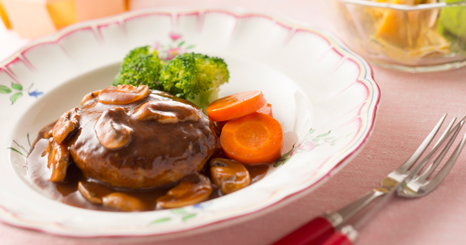 <オンラインお料理入門シリーズ#10>煮込みハンバーグ・かぼちゃのサラダ