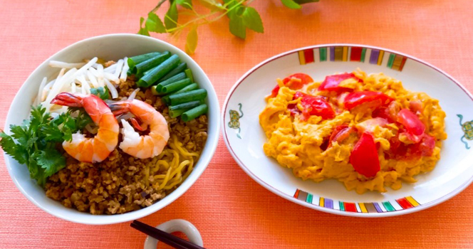 【10月開催】オンラインで世界旅行~台湾~ タンツー麺&トマトと卵の中華炒め