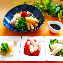 【9月開催】鶏むね肉を使って　水晶鶏3種＆冷やしぶっかけそば