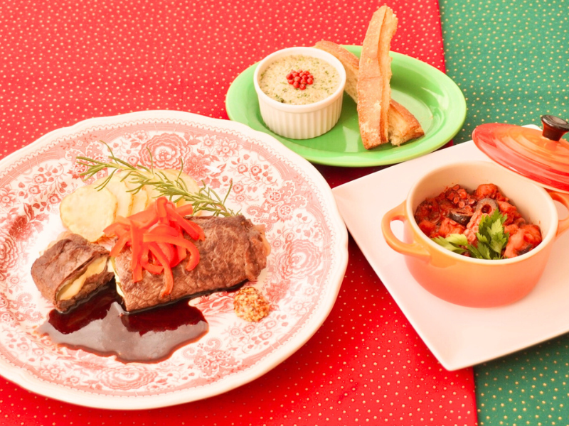 【募集予告】【12月開催】おうちでクリスマス♪ ミルフィーユステーキ&たことトマトのやわらか煮