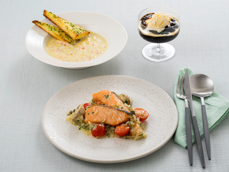 【3月開催】〈後藤祐輔シェフ監修 うれしい洋食〉6回シリーズ Vol.5～魚のブレゼ、レンズ豆のポタージュ ガーリックトースト添え（他1品）～