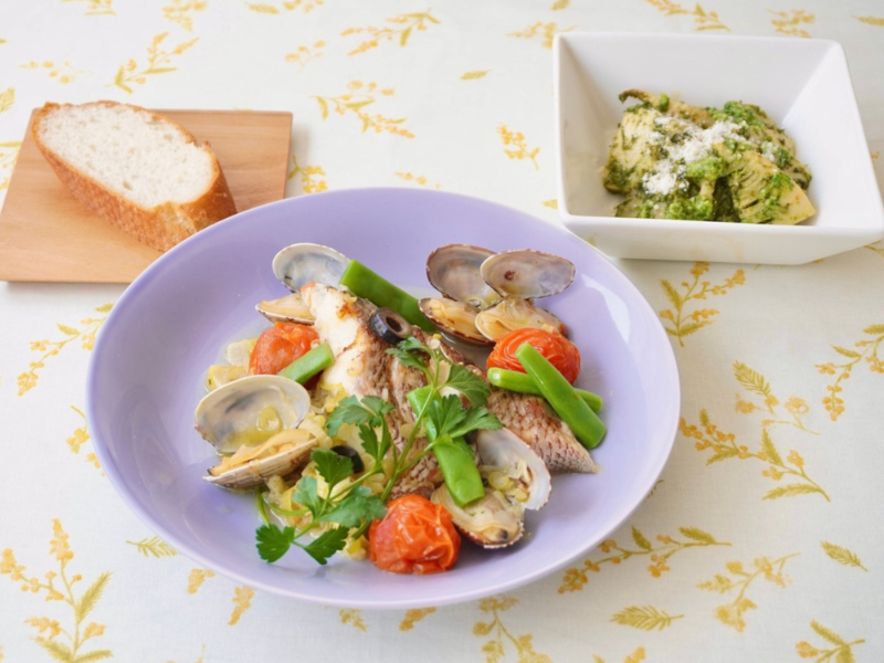 【3月開催】春のイタリアン たいのアクアパッツァ&たけのこのジェノベーゼ