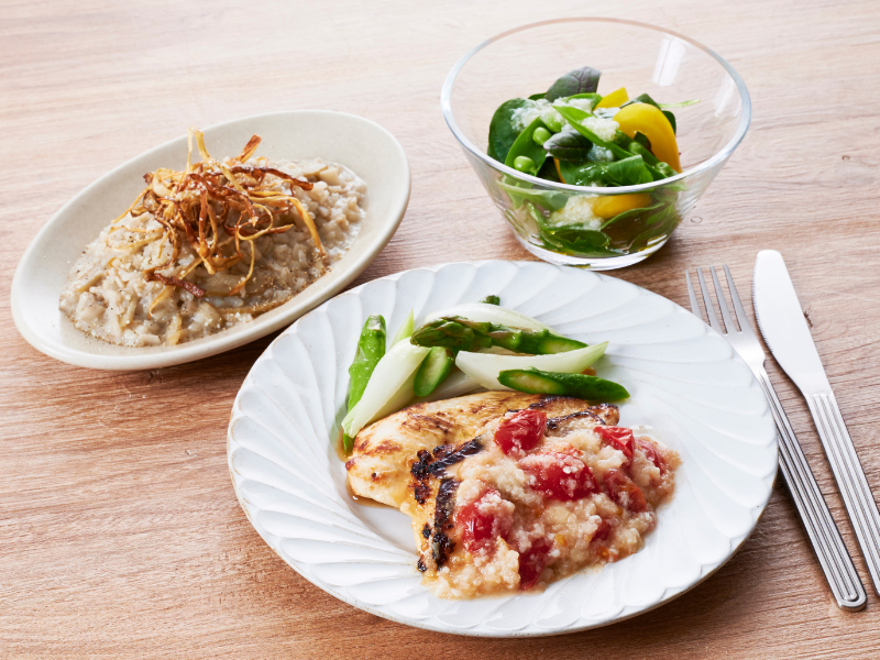 【5月開催】〈腸活ごはん からだの内側から健康に〉春夏6回シリーズ Vol.1~たまねぎ麹のチキンソテー(他3品)~