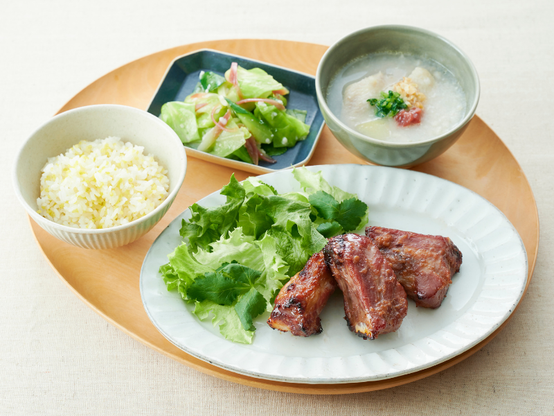 【6月開催】〈腸活ごはん からだの内側から健康に〉春夏6回シリーズ Vol.2~スペアリブの和風オーブン焼き(他3品)~